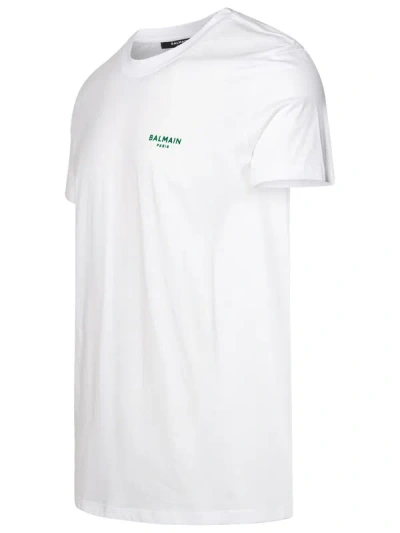 Shop Balmain Uomo White Cotton T-shirt