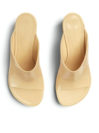 Shop Bottega Veneta Women Atomic Sandals Latex In Yellow