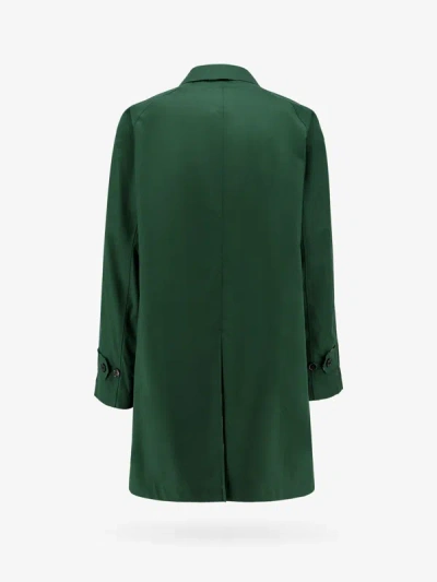 Shop Burberry Man Trench Man Green Trench Coats