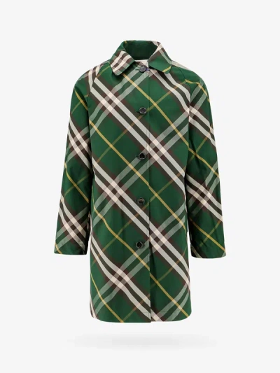 Shop Burberry Man Trench Man Green Trench Coats