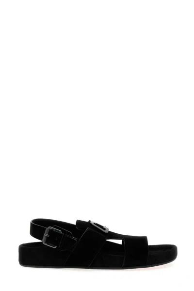 Shop Christian Louboutin Men 'varsibuckle Midi' Sandals In Black
