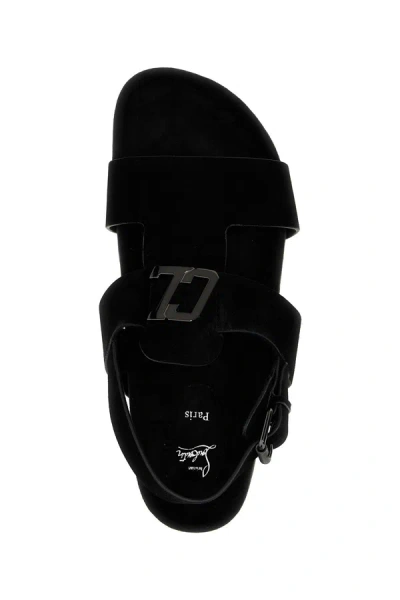 Shop Christian Louboutin Men 'varsibuckle Midi' Sandals In Black