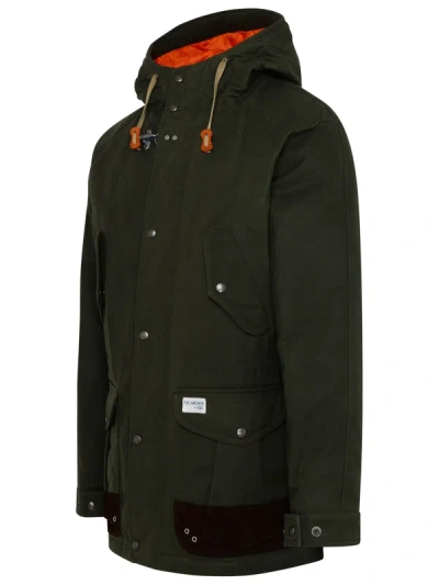 Shop Fay Archive Parka In Green Cotton Man