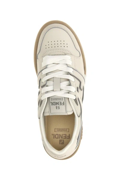 Shop Fendi Men ' Match' Sneakers In White