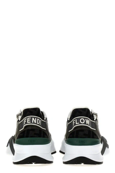 Shop Fendi Men 'flow' Sneakers In Multicolor