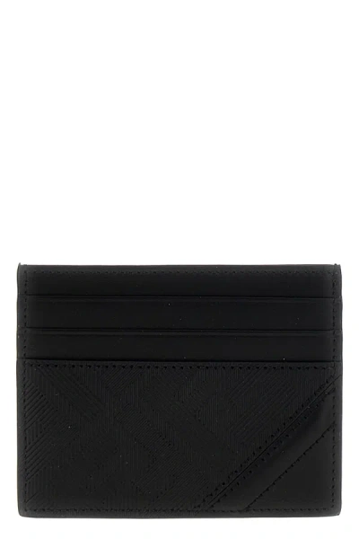 Shop Fendi Men 'shadow Diagonal' Card Holder In Black