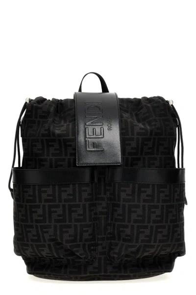 Shop Fendi Men 'strike Medium' Backpack In Black