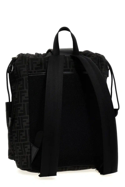 Shop Fendi Men 'strike Medium' Backpack In Black