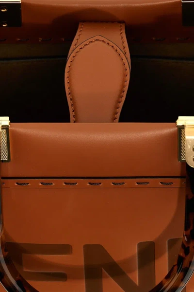Shop Fendi Women ' Sunshine Small' Handbag In Brown