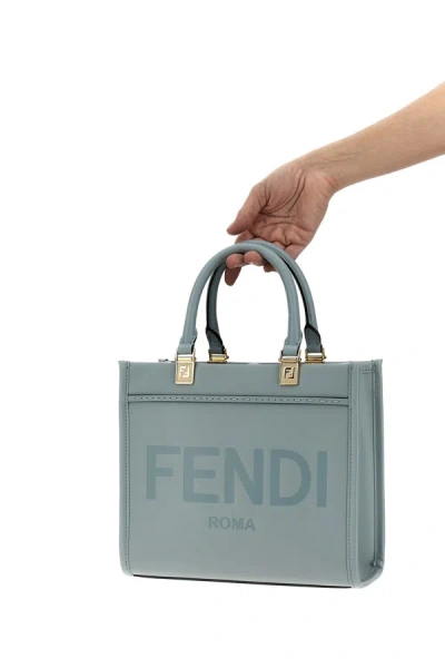 Shop Fendi Women 'sunshine Small' Shopping Bag In Blue