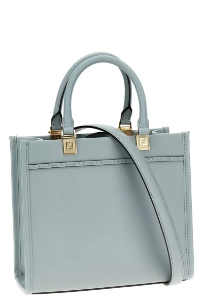 Shop Fendi Women 'sunshine Small' Shopping Bag In Blue