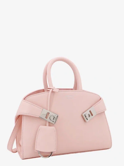 Shop Ferragamo Woman Mini Hug Bag Woman Pink Handbags