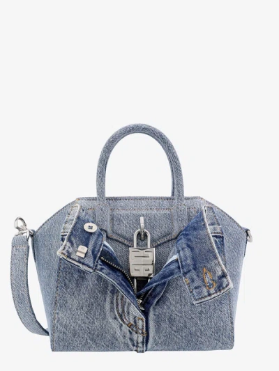 Shop Givenchy Woman Antigona Woman Blue Handbags