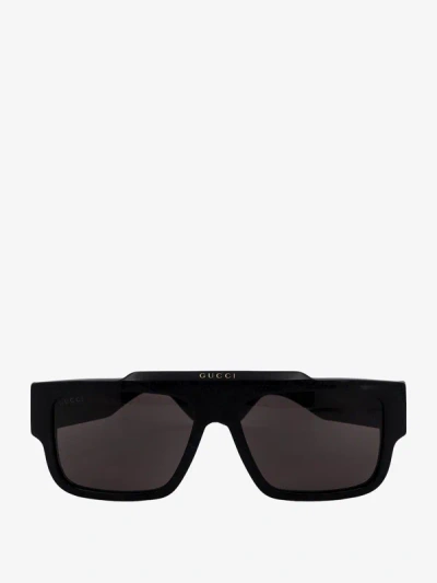 Shop Gucci Man Sunglasses Man Black Sunglasses