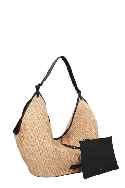 Shop Khaite Women 'lotus' Midi Shopping Bag In Cream