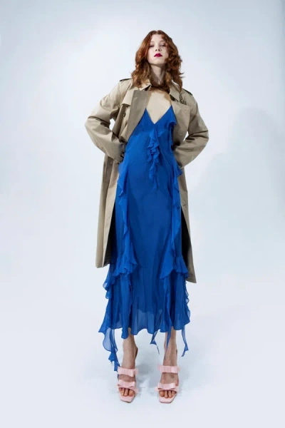 Shop Khaite Women 'pim' Dress In Blue