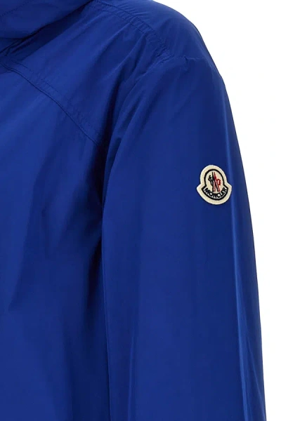 Shop Moncler Men 'clapier' Hooded Jacket In Blue