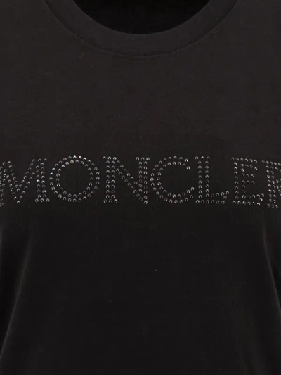 Shop Moncler Woman T-shirt Woman Black T-shirts