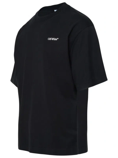 Shop Off-white Man 'lunar Arrow Skate' Black Cotton T-shirt