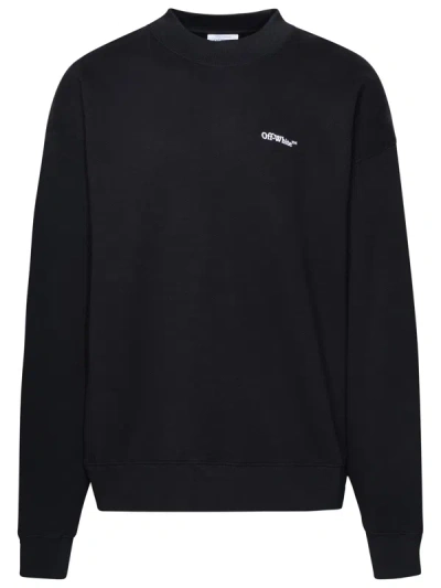 Shop Off-white Man  Black Cotton Sweatshirt