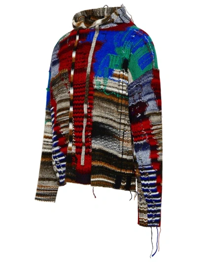 Shop Off-white Man  Multicolor Wool Blend Chaos Tab Sweater
