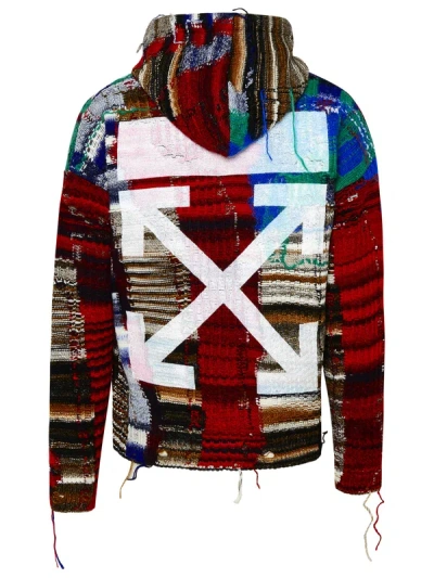 Shop Off-white Multicolor Wool Blend Chaos Tab Sweater Man