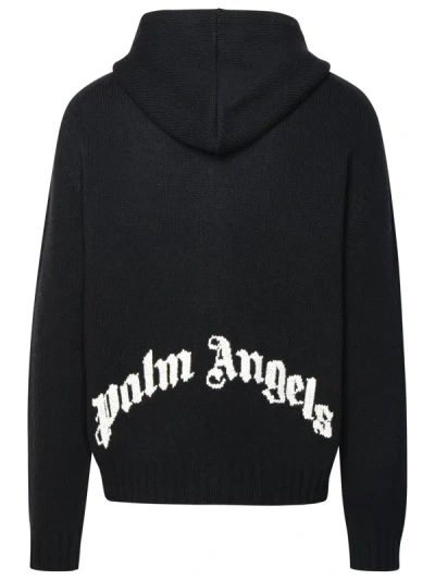 Shop Palm Angels Black Wool Blend Sweater Man