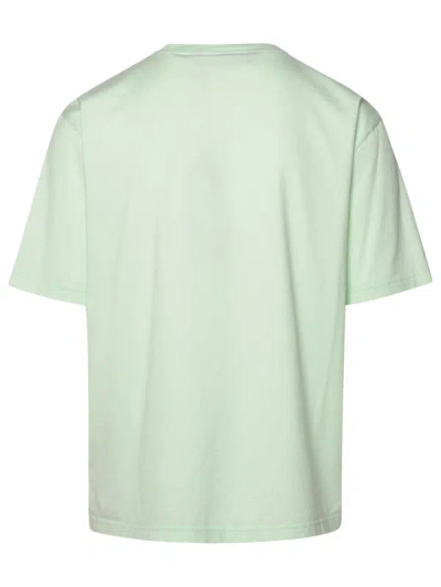 Shop Palm Angels Man  Green Cotton T-shirt