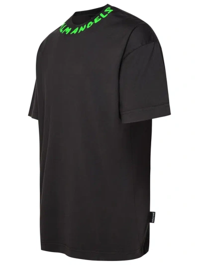 Shop Palm Angels Man T-shirt Seasonal Logo In Black
