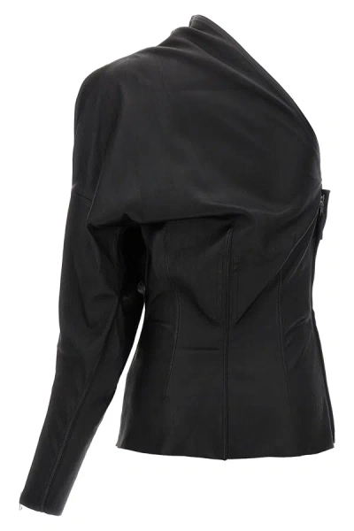 Shop Rick Owens Women 'one Sleeve' Top In Black