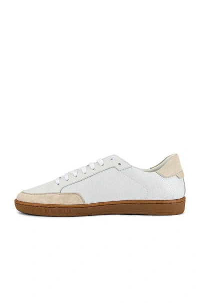 Shop Saint Laurent Men Sl10 Low Top Sneaker In White