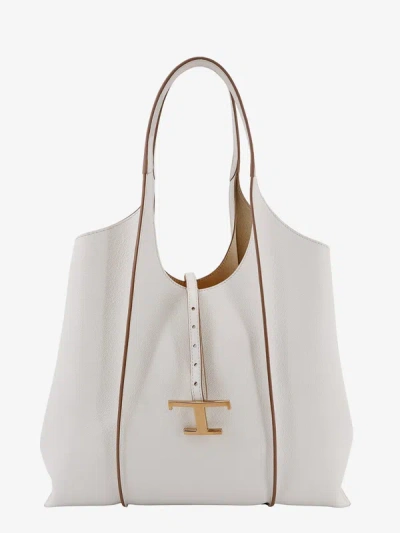 Shop Tod's Woman T Timeless Woman White Shoulder Bags