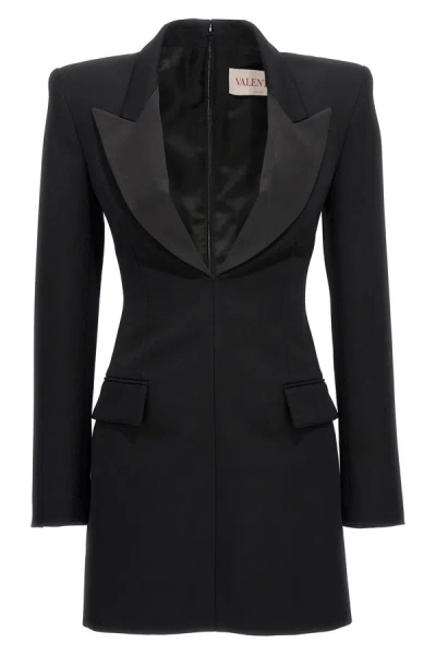 Shop Valentino Garavani Women  Tuxedo Dress In Black