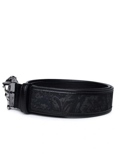 Shop Versace Black Fabric Blend Belt Man