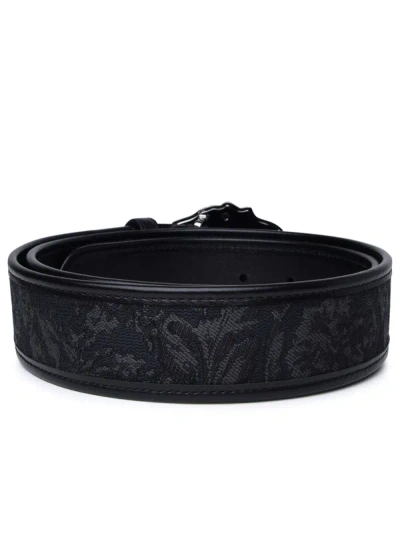Shop Versace Man  Black Fabric Blend Belt