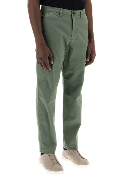 Shop Ps By Paul Smith Ps Paul Smith Stretch Cotton Cargo Pants For Men/w In Green