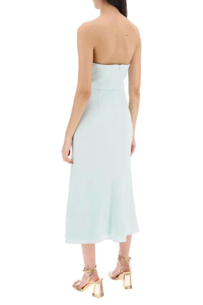 Shop Roland Mouret Strapless Midi Dress Without In Green
