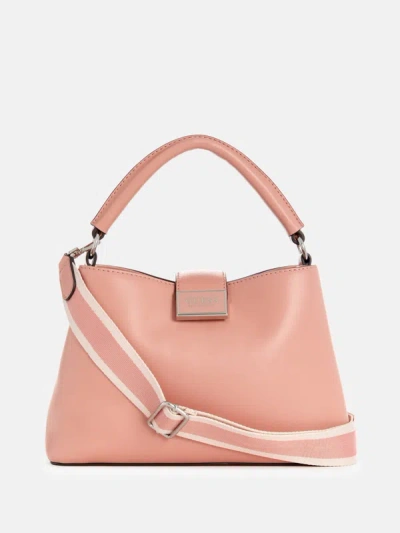 Shop Guess Factory Stacy Small Satchel In Pink