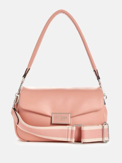 Shop Guess Factory Stacy Mini Crossbody In Pink
