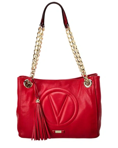 Shop Valentino By Mario Valentino Luisa Signature Leather Shoulder Bag In Red