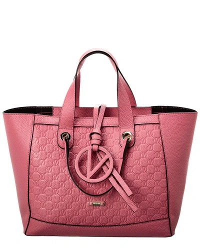Shop Valentino By Mario Valentino Sophie Medallion Leather Tote In Pink