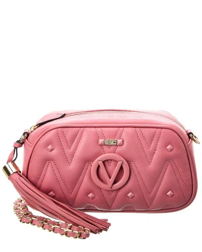 Shop Valentino By Mario Valentino Bella Diamond Leather Crossbody In Pink