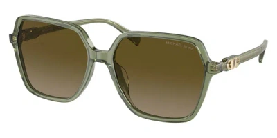 Shop Michael Kors Women's Jasper 60mm Green Transparent Sunglasses Mk2196f-394413-60 In Multi