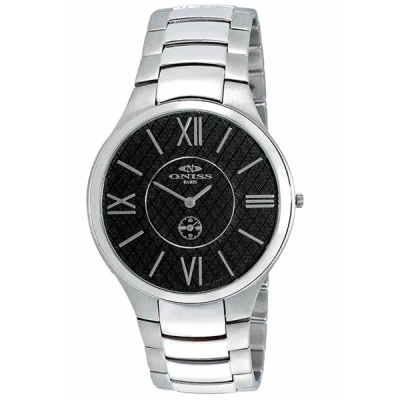 Shop Oniss Men's Slim Black Dial Watch