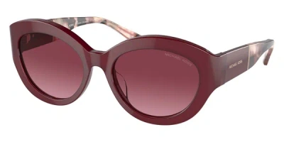 Michael Kors Women's Brussels 54mm Dark Red Sunglasses Mk2204u-39498h-54 In Multi