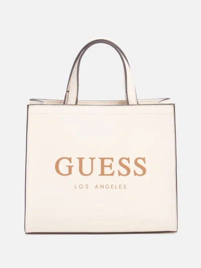 Shop Guess Factory Lindey Mini Tote In White