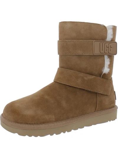 Shop Ugg Bailey Graphic Womens Suede Pull On Ankle Boots In Pink