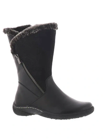Shop Wanderlust Cynthia Womens Faux Fur Lined Faux Leather Winter & Snow Boots In Black