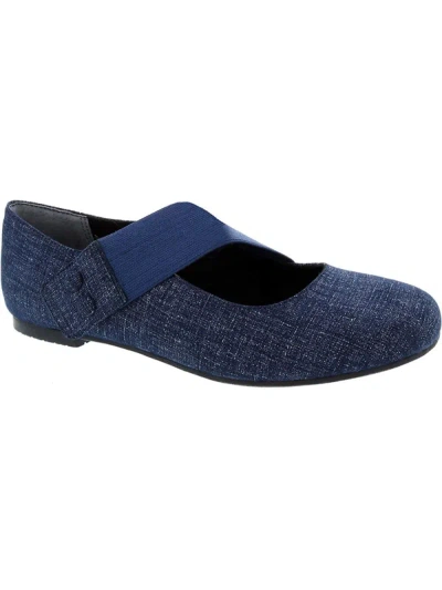 Shop Ros Hommerson Danish Womens Round Toe Slip On Mary Janes In Blue