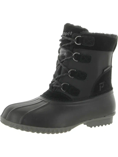 Shop Propét Ingrid Womens Leather Waterproof Winter & Snow Boots In Black